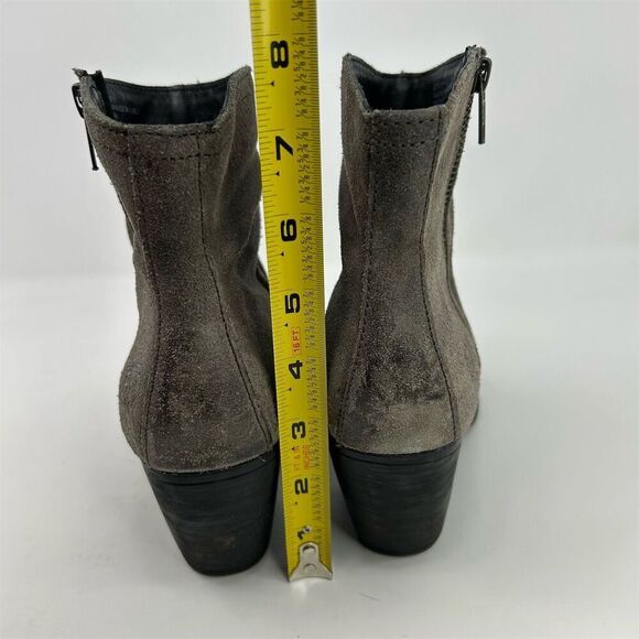 Born Women's Abby Gray Ankle Booties Size 8M Casual Zip Block Heel Fall - Picture 9 of 13